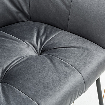 Stolička 42472 Loft Zamat Striebornošedá