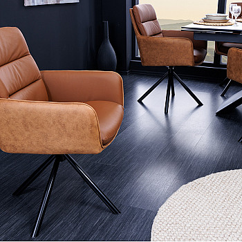 Stolička 43636 George Kožená Cognac