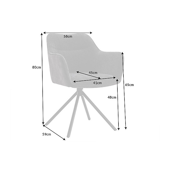 Stolička 44155 Verona látka Tmavošedá + Zamat