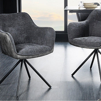 Stolička 44155 Verona látka Tmavošedá + Zamat