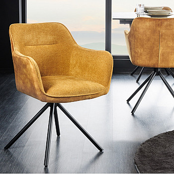 Stolička 44157 Verona látka Svetlo Žltá + Zamat