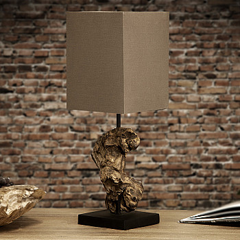 Stolová lampa 19479 Masív drevo - Hnedá