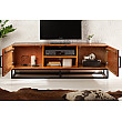 TV-skrinka 40527 145cm Wood Art Drevo Mango Hnedá