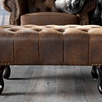 Taburetka 19449 Chesterfield Antik Hnedá