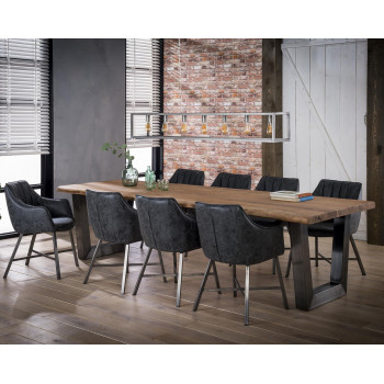Jedálenský stôl 20-35 300x100cm Acacia natural 6cm