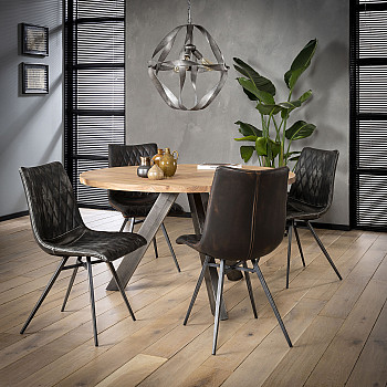 Jedálenský stôl 20-61 Ø120cm Acacia natural - PRODUKT JE SKLADOM U NÁS - 1Ks