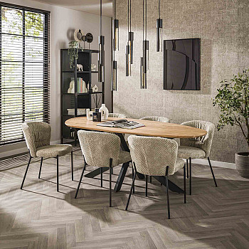 Jedálenský stôl 29-62 215x100cm Shaped Masív drevo Acacia