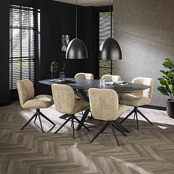 Jedálenský stôl 56-49 Danish Ovál 215x105cm 