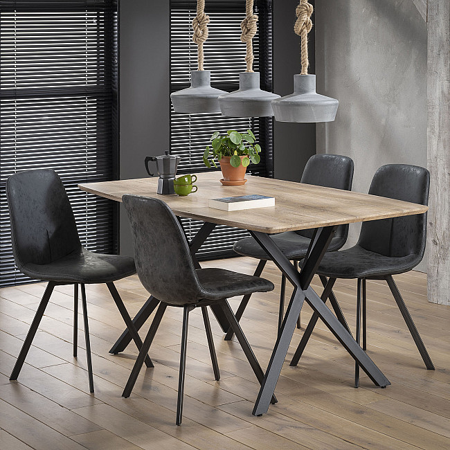 Jedálenský stôl 56-85 160x90cm Bielený dub