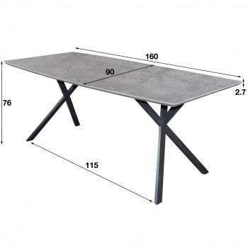 Jedálenský stôl 56-85 160x90cm Bielený dub
