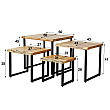Konferenčný stôl 21-53 Edge 50x50cm 4-set Drevo Acacia