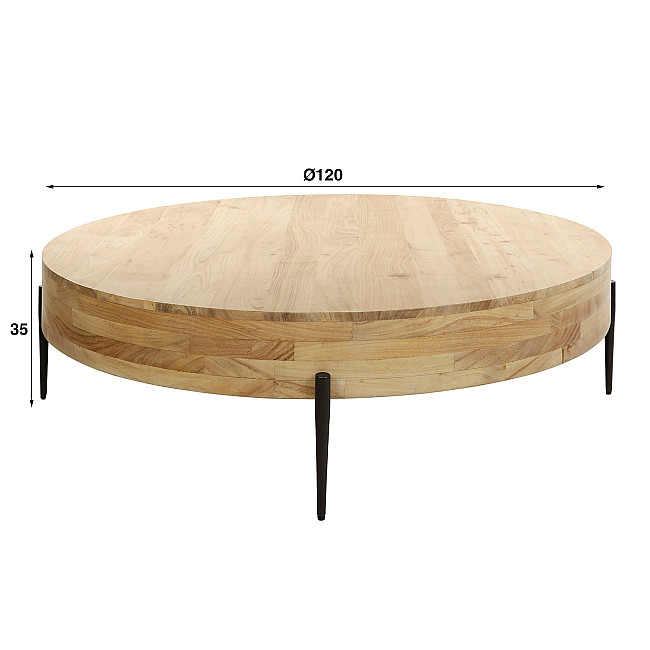 Konferenčný stôl 27-98 Bulky Ø120cm Drevo Acacia Konferenčný stôl 27-98 Bulky Ø120cm Drevo Acacia