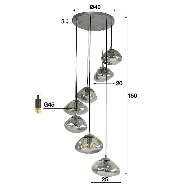 Luster 70-11 7L Round Cloud