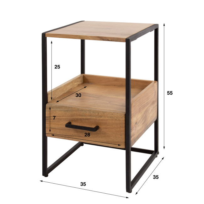 Nočný stolík 21-31 Niche Drevo Acacia Nočný stolík 21-31 Niche Drevo Acacia