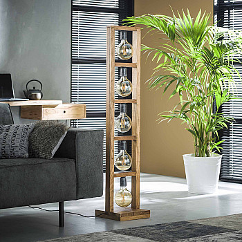 Stojaca lampa 82-55 Wooden Acacia frame