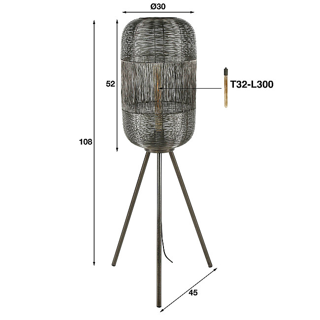 Stojaca lampa 83-98 Tripod Web