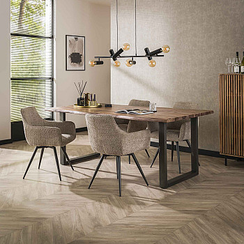 Stolička 45-22 Bouclé Látka Sand - Piesková