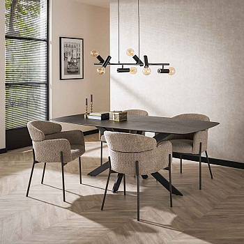 Stolička 45-23 Bouclé Látka Sand - Piesková 