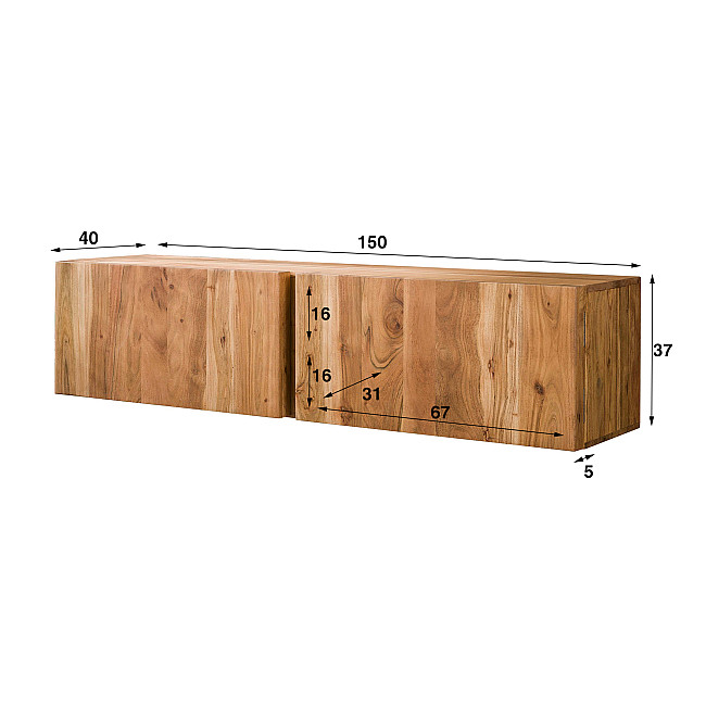 TV-skrinka 28-51 Block 150cm Drevo Acacia TV-skrinka 28-51 Block 150cm Drevo Acacia