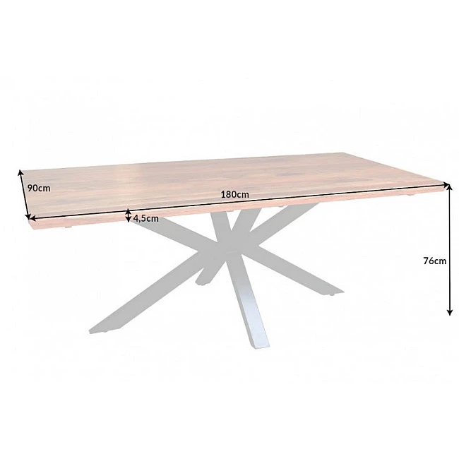 Jedálenský stôl 40246 180x90cm Masív drevo Palisander - PRODUKT JE SKLADOM U NÁS - 1Ks