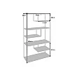 Knižnica/Regál 41580 90cm Dura steel