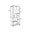 Knižnica/Regál 42022 77cm Slim Line Divoký Dub