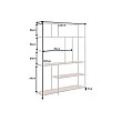 Knižnica/Regál 42026 135cm Slim Line Divoký Dub