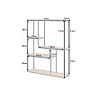 Knižnica/Regál 42030 75cm Slim Line Divoký Dub