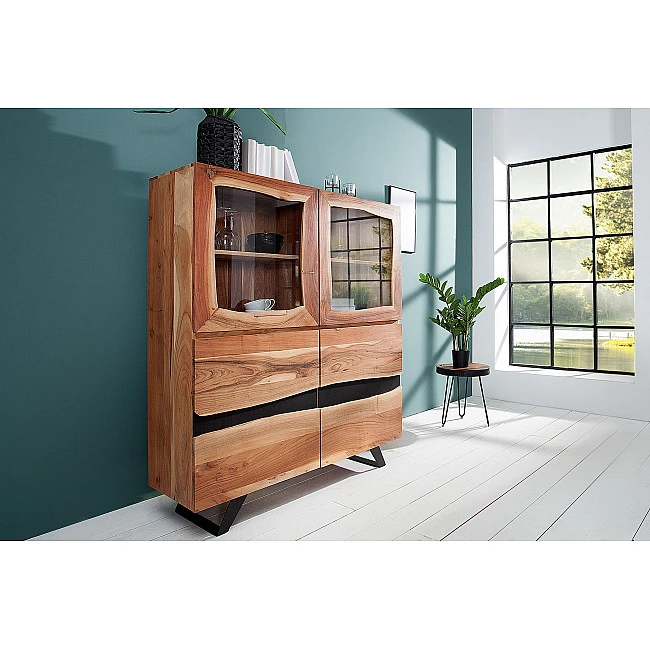 Komoda/Vitrína 38330 120cm Drevo Acacia