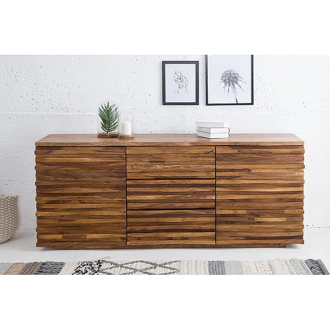 Komoda 38410 160cm Relief Drevo Sheesham/Palisander