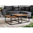Konferenčný stôl 40001 75x75cm 2-Set Drevo Palisander - PRODUKT JE SKLADOM U NÁS - 1Ks