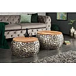 Konferenčný stôl 41433 2-Set Aluminium Silver/ Drevo Acacia