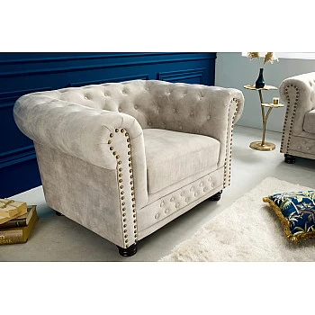 Kreslo 42312 Chesterfield Zamat Champagner