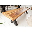 Lavica 40159 200cm Masív drevo Mango prírodná