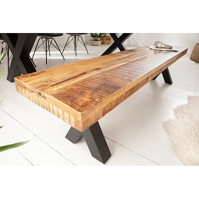 Lavica 40159 200cm Masív drevo Mango prírodná