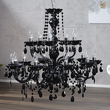 Luster 1282 15-Ramien čierny