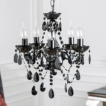 Luster 7228 5-Ramien čierny