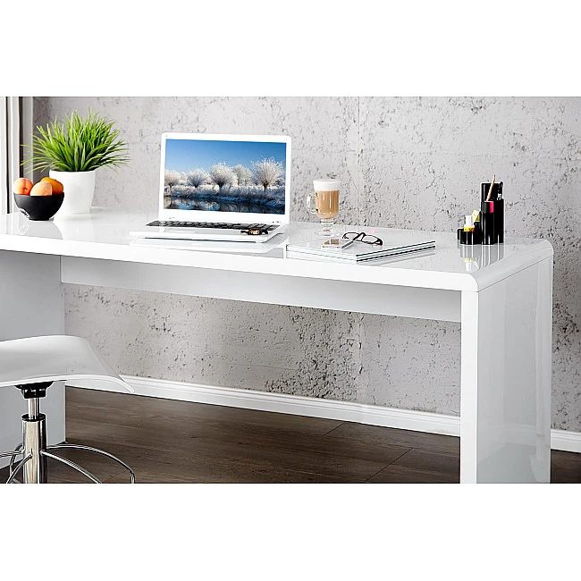 PC - stolík 15806 120x60cm Biely vysoký lesk
