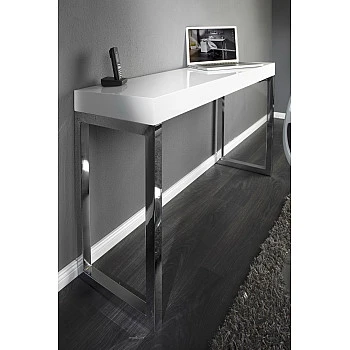 PC/Toaletný - stolík 16714 120cm Biely vysoký lesk