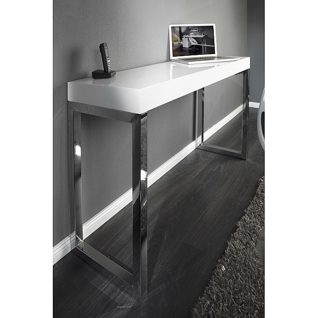 PC/Toaletný - stolík 16714 120cm Biely vysoký lesk