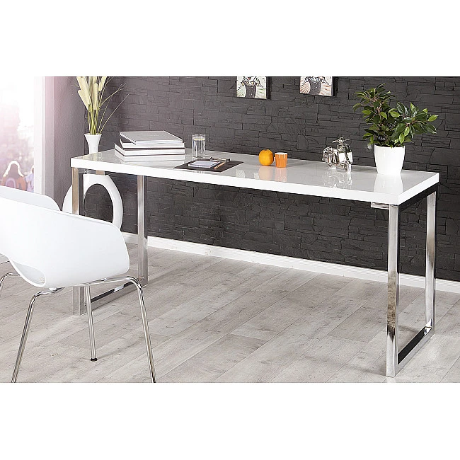PC - stolík 21141 140x60cm Biely vysoký lesk - PRODUKT JE SKLADOM U NÁS - 1Ks