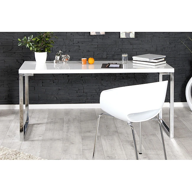 PC - stolík 21141 140x60cm Biely vysoký lesk - PRODUKT JE SKLADOM U NÁS - 1Ks