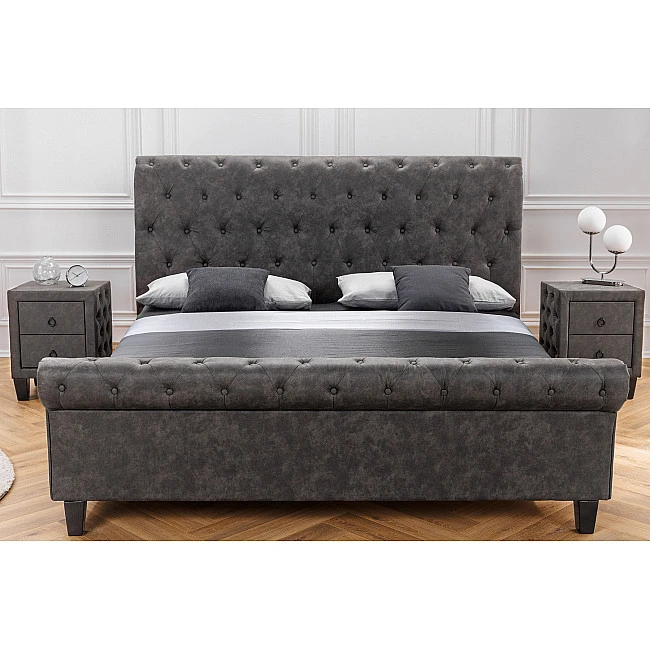 Posteľ 41413 180x200cm Kensington Microfaser Tmavošedá