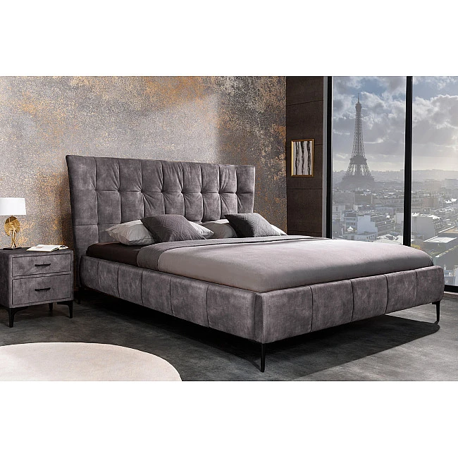 Posteľ 41669 160x200cm Boutique Zamat Tmavošedá