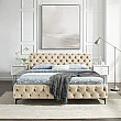 Posteľ 43256 180x200cm Modern Barock Zamat Champagner