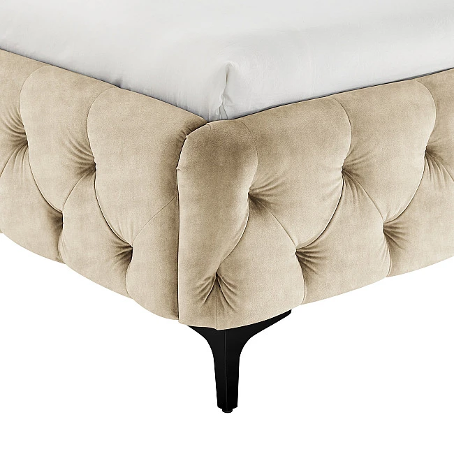 Posteľ 43256 180x200cm Modern Barock Zamat Champagner