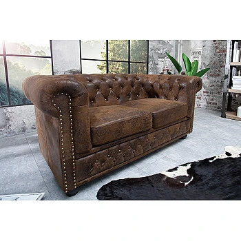 Sedacia súprava 17109 Chesterfield 2-sedenie Antik hnedá