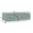 Sedacia súprava 39312 240cm Modern Barock - Zamat Smaragdovozelená