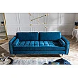 Sedacia súprava 39844 220cm Cozy - Zamat Modrá
