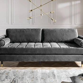 Sedacia súprava 39846 220cm Cozy - Zamat Šedá